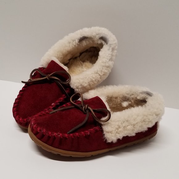 L.L. Bean Wicked Good Dark Red Moccasins - Picture 2 of 12